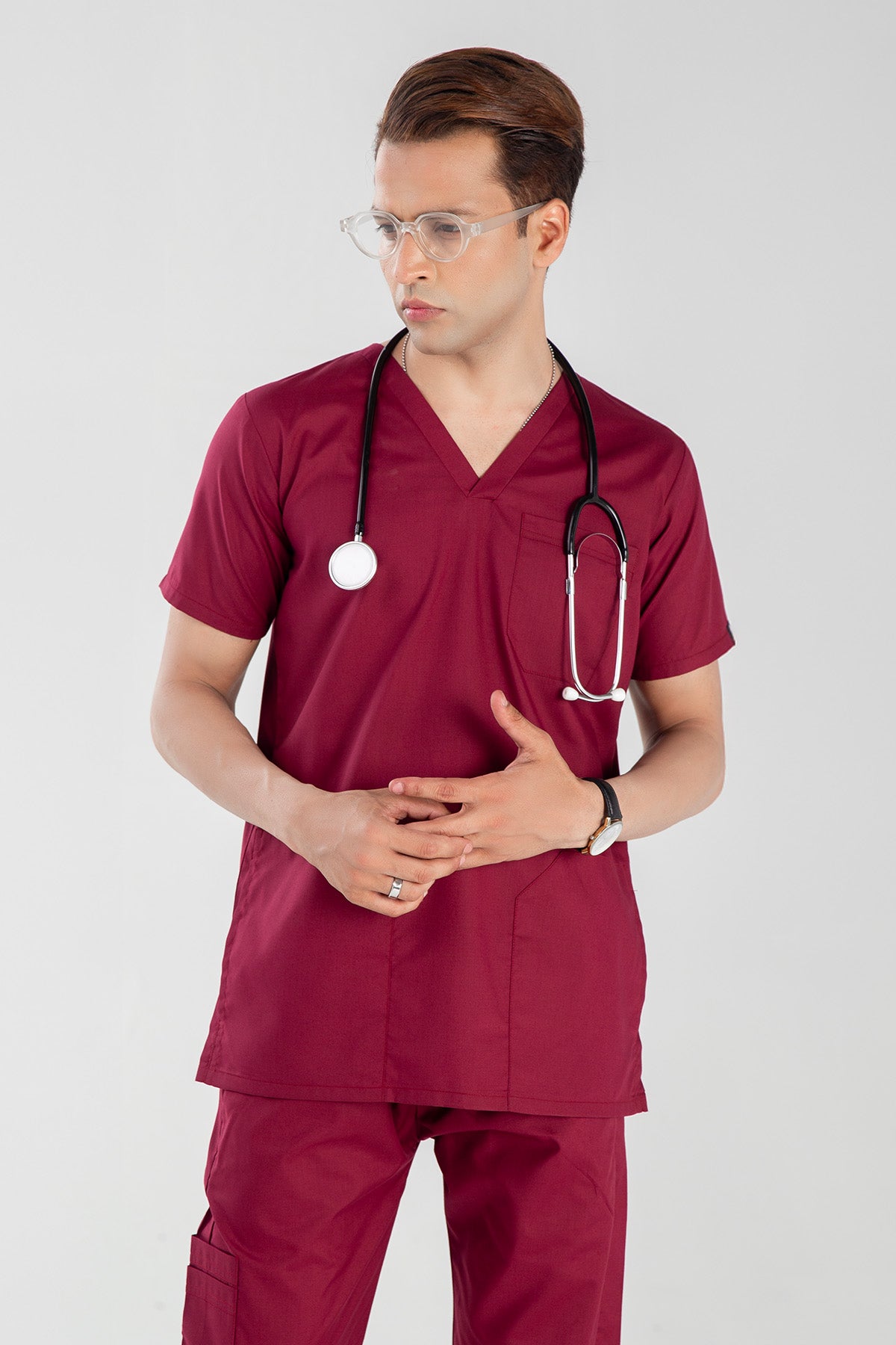 Burgundy Maroon Men’s Scrub